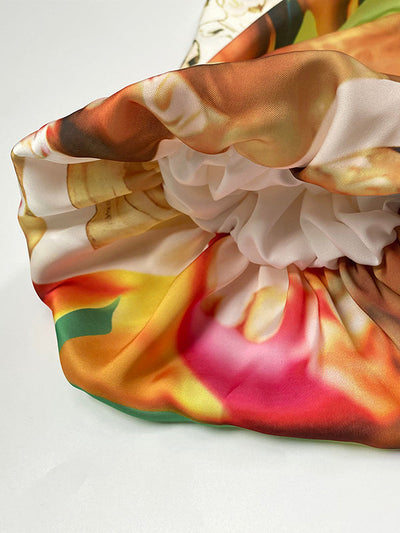 Long Sleeves Loose Contrast Color Figure Mock Neck Blouses&Shirts Tops