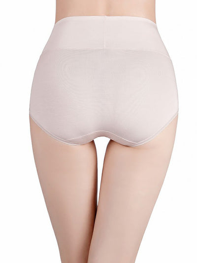 5 Pieces Summer Women Pure Color High Waist Underwear