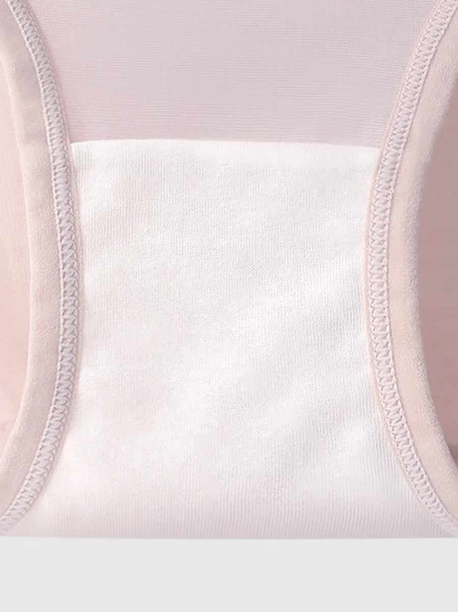 6 Pieces Summer Women Pure Color High Waist Underwear