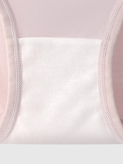 6 Pieces Summer Women Pure Color High Waist Underwear
