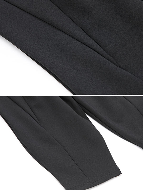 Simple Harem Pants Loose Elasticity Solid Color Casual Pants Bottoms