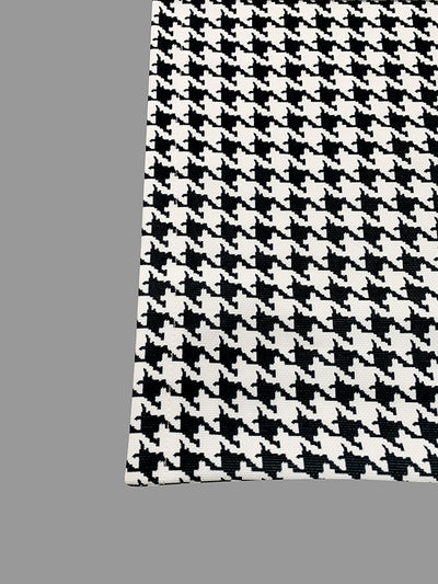 Loose Wide Leg Houndstooth Casual Pants Bottoms Trousers