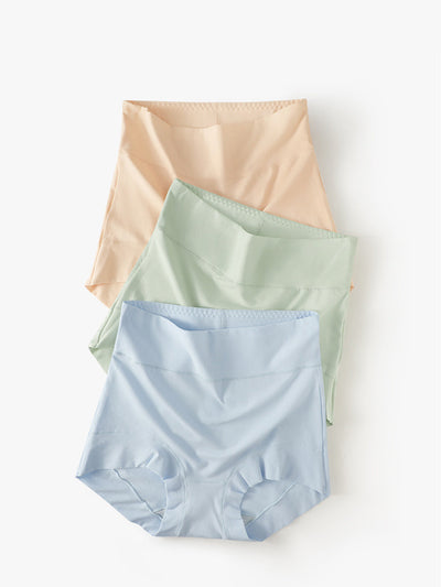 5 Pieces Summer Women Pure Color High Waist Underwear