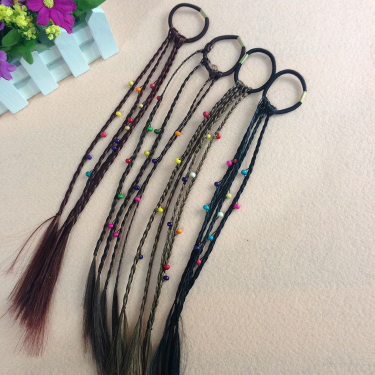 kid's cartoon style heart shape chemical fiber feather braid hair accessories