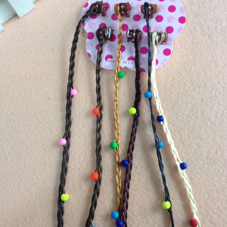 kid's cartoon style heart shape chemical fiber feather braid hair accessories