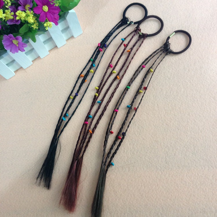 kid's cartoon style heart shape chemical fiber feather braid hair accessories