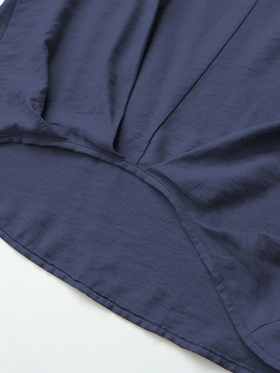 Casual Long Sleeves Loose Solid Color V-Neck Blouses&Shirts Tops