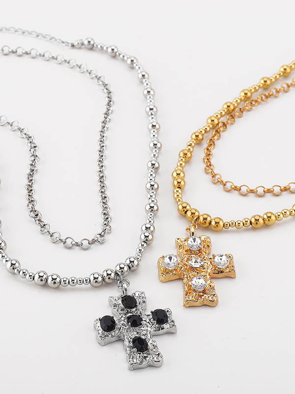 Geometric Layered Necklaces Accessories