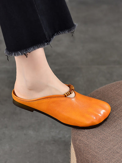 Women Vintage Summer Soft Leather Sandals