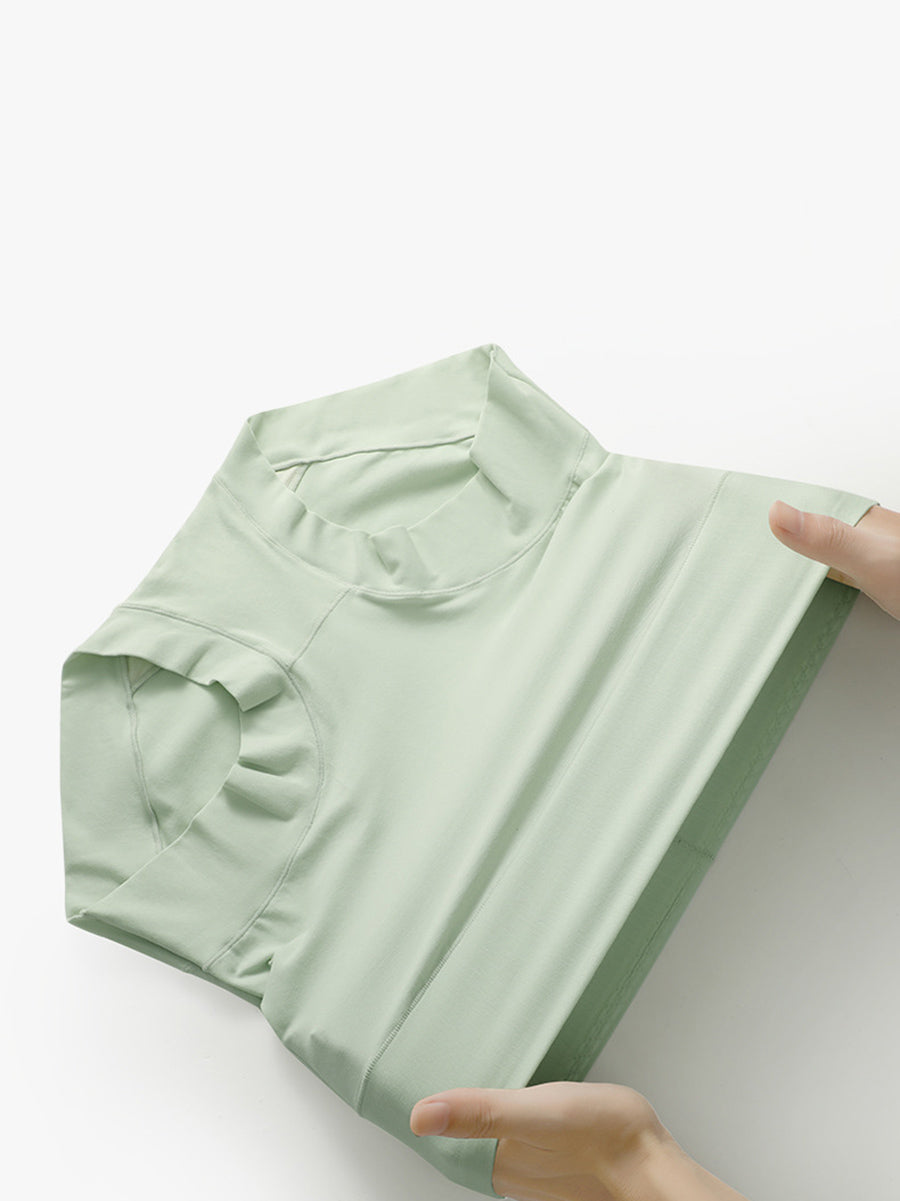 5 Pieces Summer Women Pure Color High Waist Underwear