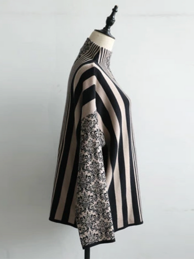 Long Sleeves Loose Striped Pullovers