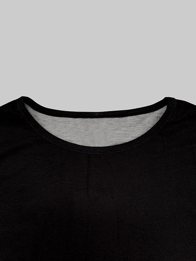 Long Sleeves Asymmetric Floral Round-Neck Maxi Dresses