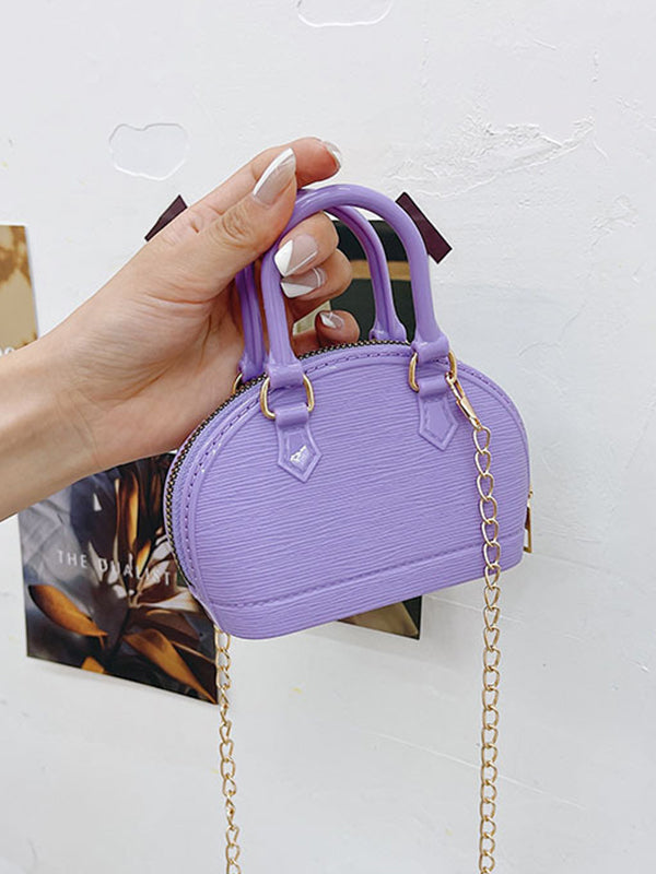 Chains Geometric Zipper Crossbody Bags Satchels