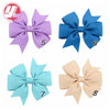 fashion baby v-shaped ribbed ribbon bow hairpin hair accessories