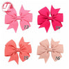 fashion baby v-shaped ribbed ribbon bow hairpin hair accessories