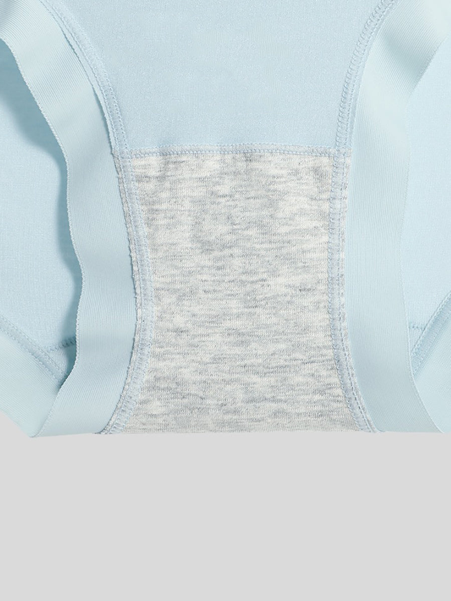 7 Pieces Summer Women Pure Color High Waist Underwear