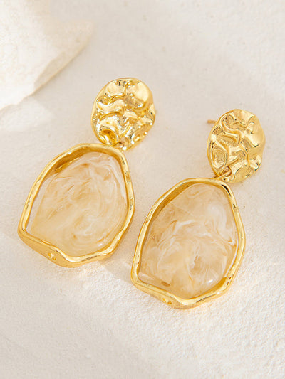 Irregularity Geometric Shiny Earrings Accessories