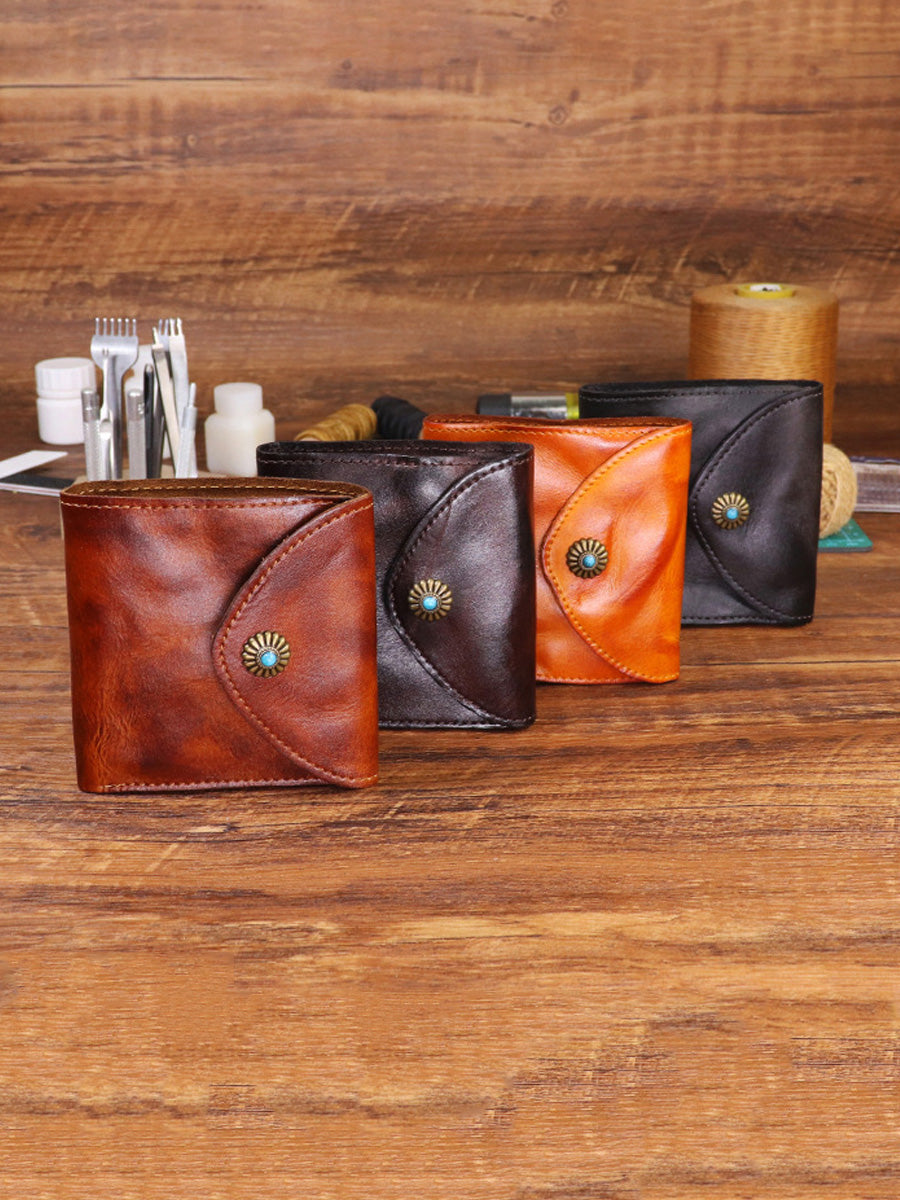 Retro Leather Multifunctional Square Wallet