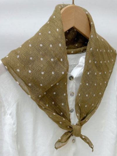 Women Casual Vintage Plaid Stripe Square Scarf