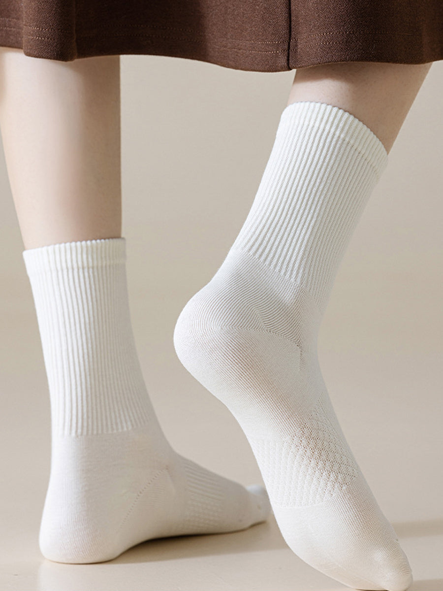 7 Pairs Women Casual Autumn Mid-Heel Socks