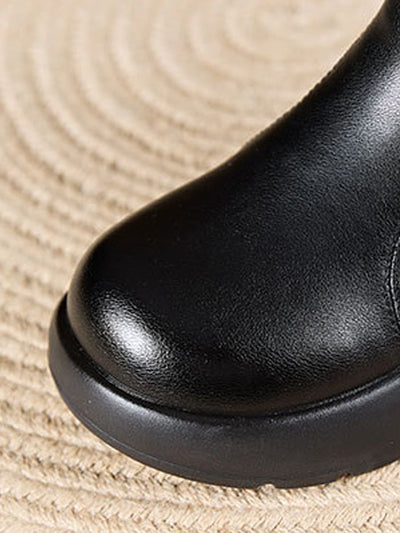 Women Winter Casual Pure Color Ankle Boots