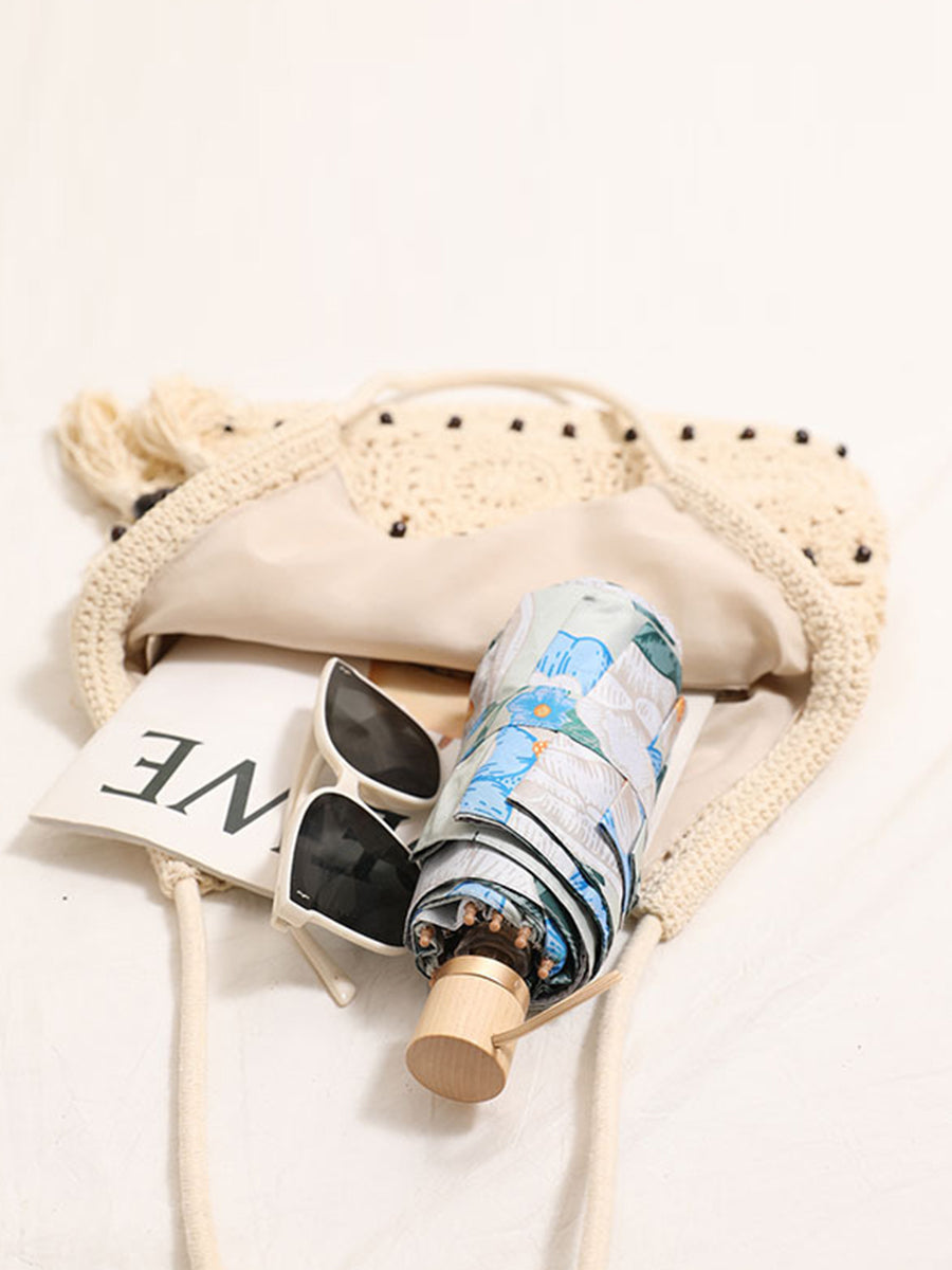 Women Vintage Cotton Weave Shoulder Bag Beach Bag