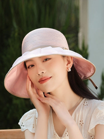 Women Summer Casual Beathable Sunproof Bow Hat