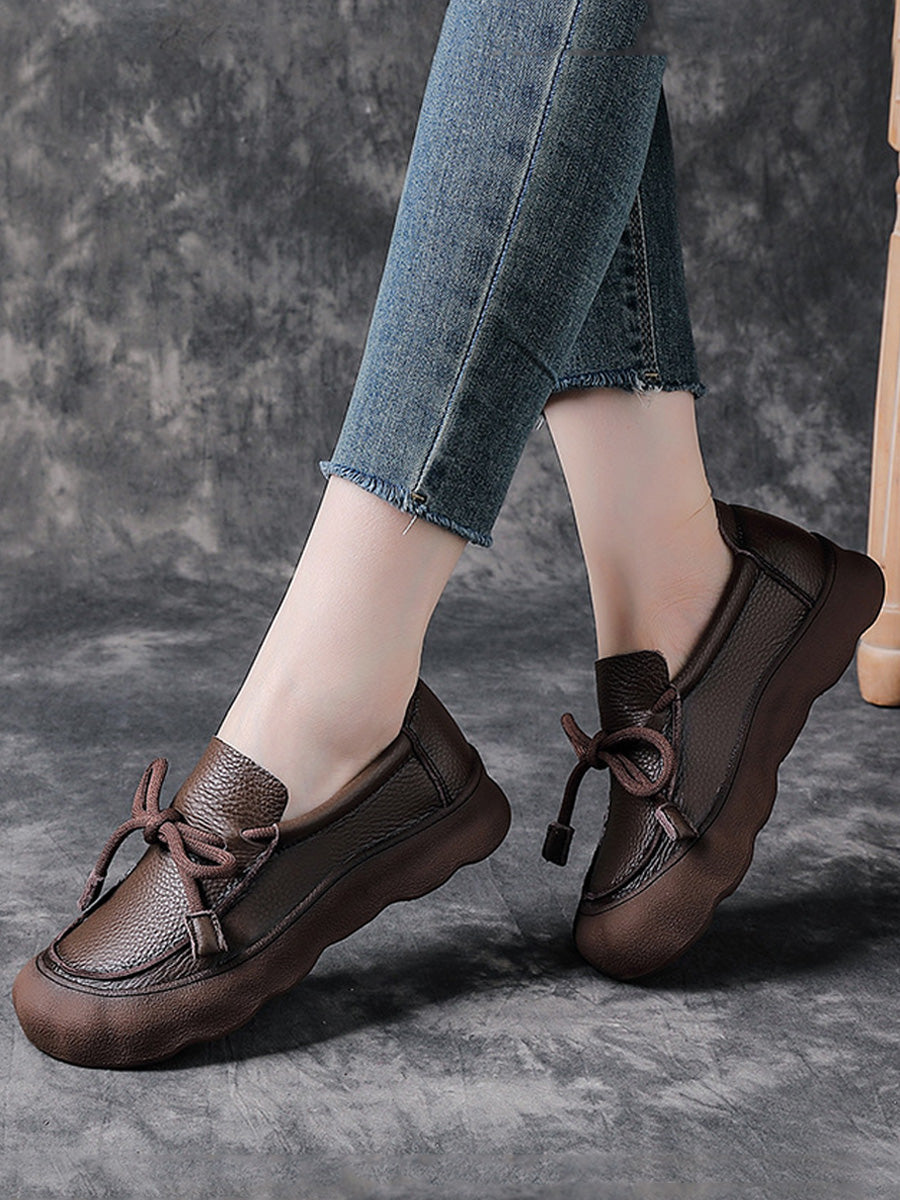 Women Summer Genuine Leather Platform Shoes