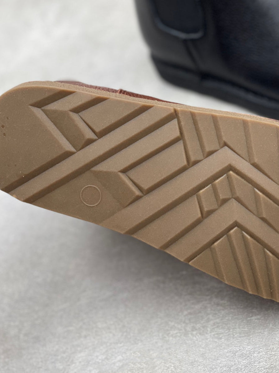 Women Vintage Winter Genuine Leather Chelsea Boots