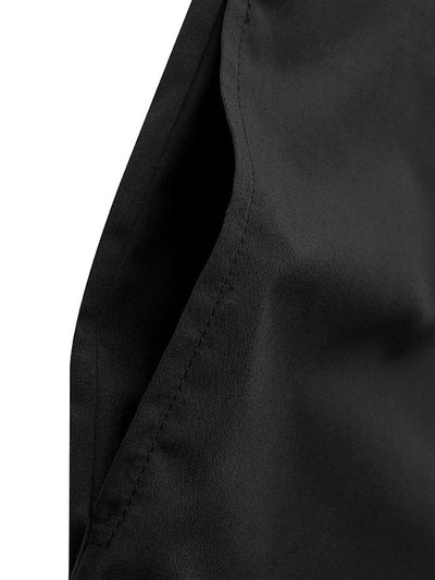 Long Sleeves Loose Solid Color Split-Joint V-Neck Maxi Dresses