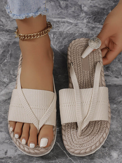 Open Toe Split-Joint Slippers