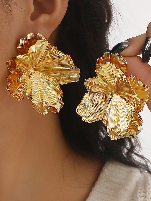 Flower Shape Drop Earrings