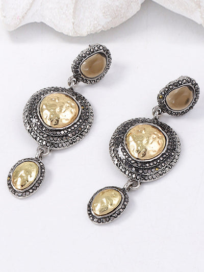 Chains Geometric Rhinestone Shiny Earrings Accessories