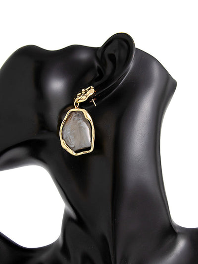 Irregularity Geometric Shiny Earrings Accessories