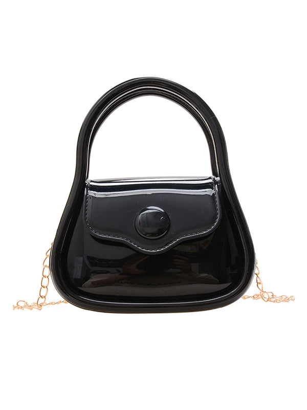 Chains Solid Color Crossbody Bags Satchels