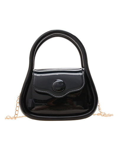 Chains Solid Color Crossbody Bags Satchels