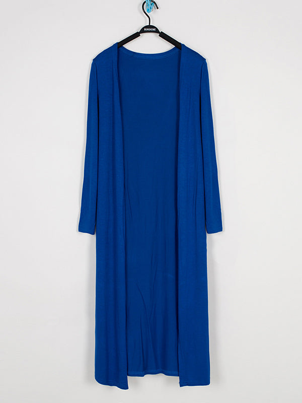 Casual Loose Long Sleeves Solid Color Outerwear