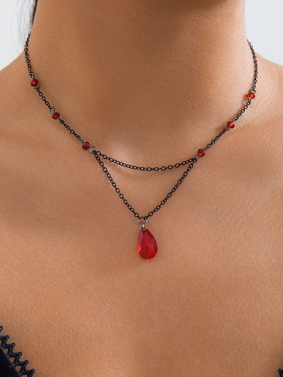 Double Layered Geometric Necklaces Accessories