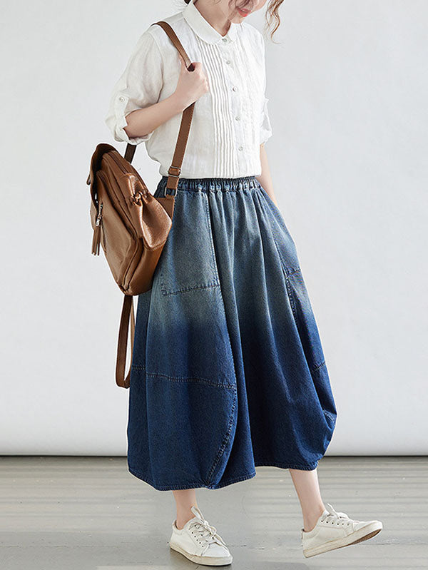 Loose Elasticity Gradient Skirts