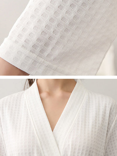 Comfortable Solid Bandage Thin Pajama Robe