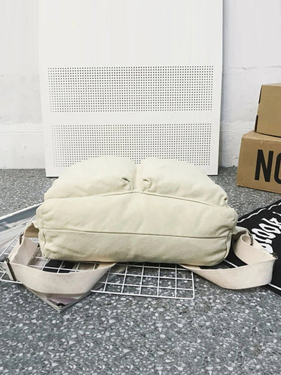 Unisex Solid Color School Bag Backpack