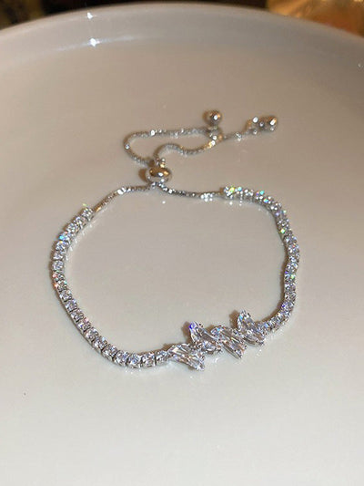 Adjustable Geometric Rhine Stones Shiny Bracelet Accessories