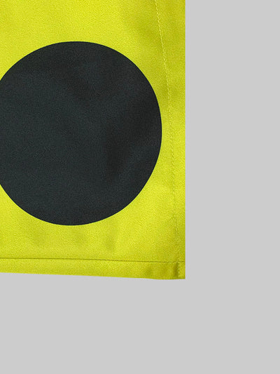 Long Sleeves Loose Pleated Polka-Dot Split-Joint Round-Neck Outerwear