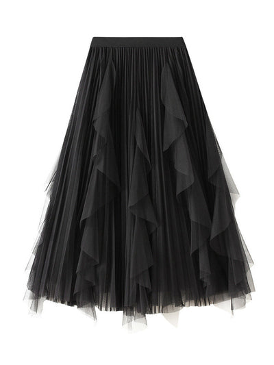 Original Stylish 7 Colors Falbala Gauze Skirt