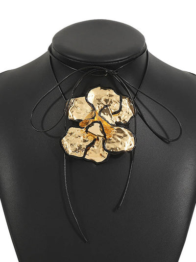 Flower Shape Tied Necklaces Accessories