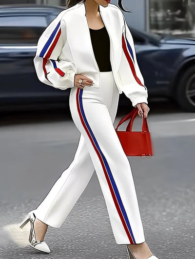 Column Striped Casual Pants Bottoms Trousers