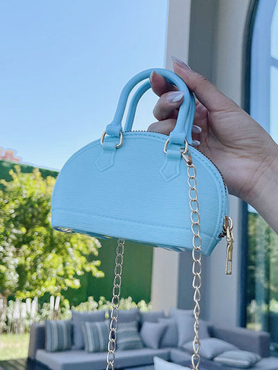 Chains Geometric Zipper Crossbody Bags Satchels