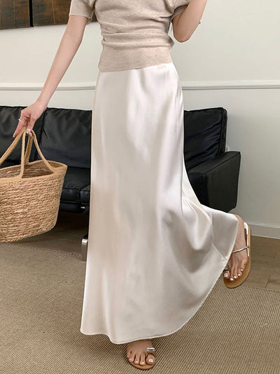 Mermaid Elasticity Solid Color Skirts Bottoms