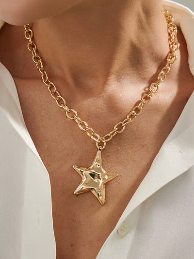 Chains Shiny Star Shape Necklaces Accessories
