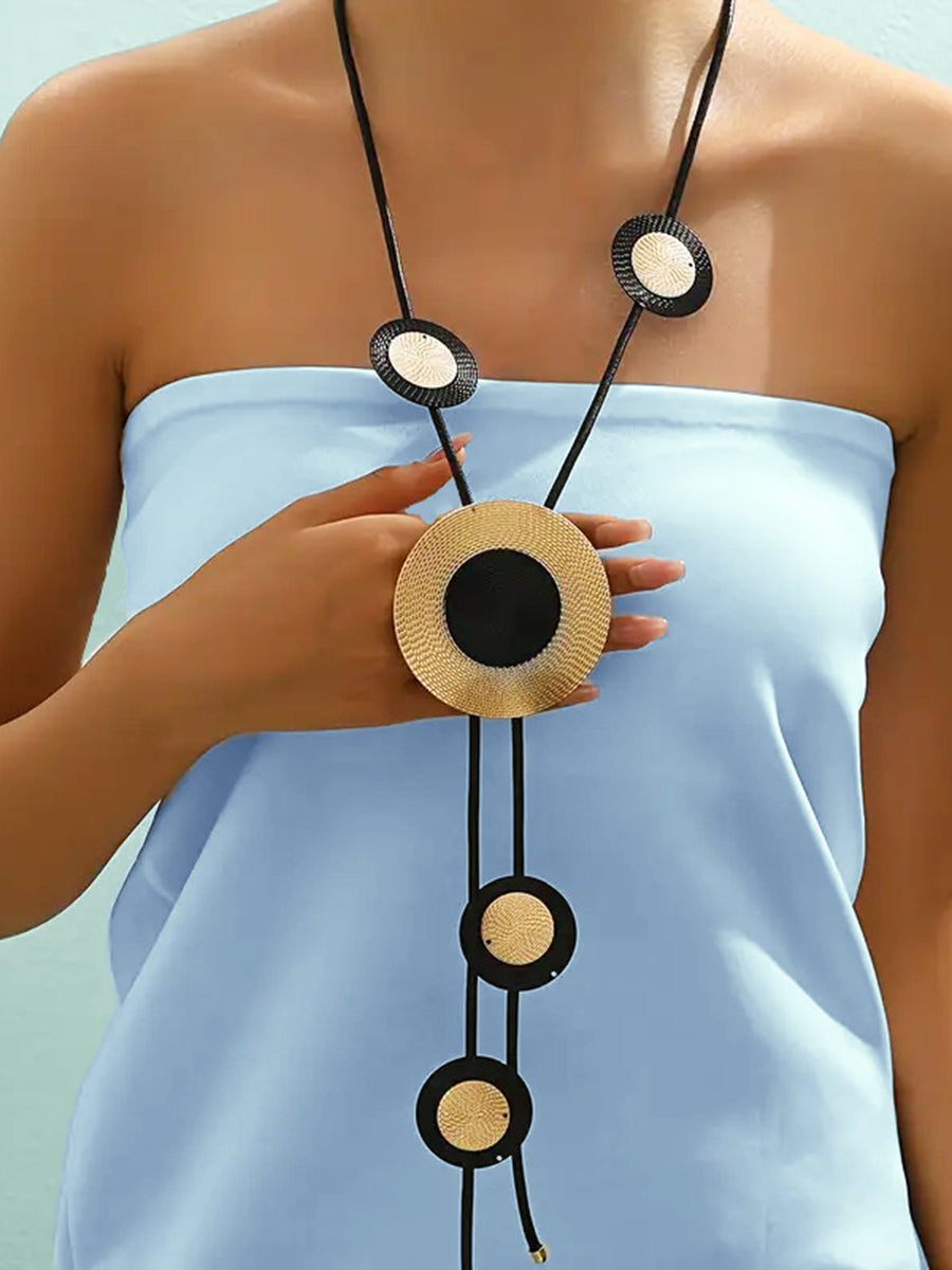Geometric Round Cut Necklaces Accessories